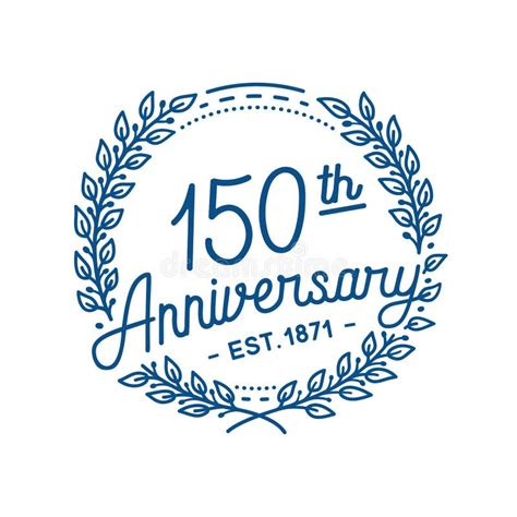 150 Years Anniversary Celebration With Laurel Wreath 150th Anniversary