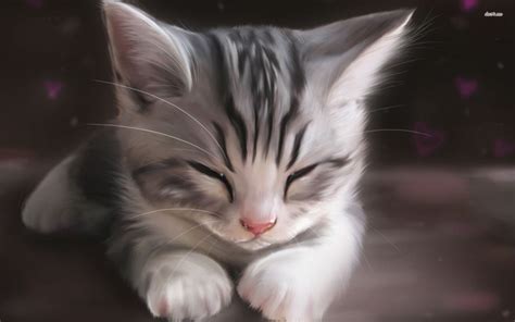 Anime cat painting cute wallpaper | 1920x1200 | 683499 | WallpaperUP