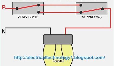Two Way Switch Wiring Diagram #3 | Circuit diagram, Electrical switch