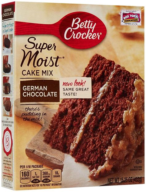 · if these chocolate cake mix cookies look absolutely delicious, it's because they are! Betty Crocker Super Moist German Chocolate Cake Mix - 15 ...