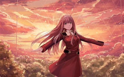 32 Anime Girl Art Beautiful Wallpaper Zero Two Baka W