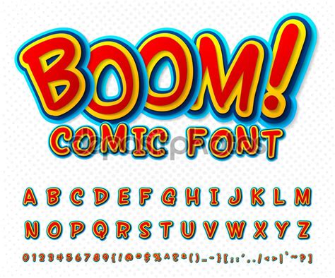 Download Creative Comic Font Vector Alphabet In Style Pop Art — Stock Illustration 77421976