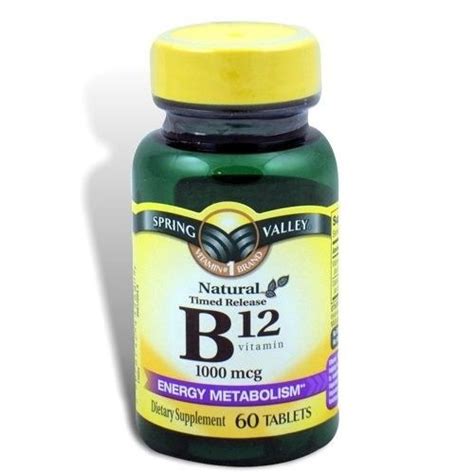 Spring Valley Vitamin B 12 1000 Mcg 60 Tablets Reviews 2021