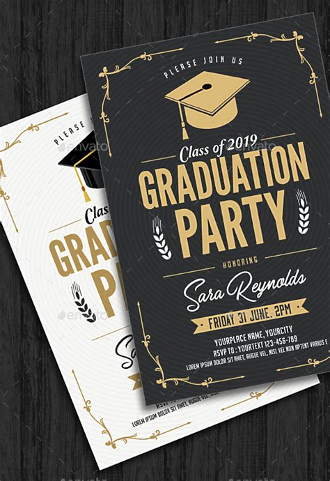 Graduation Invitation Template Psd