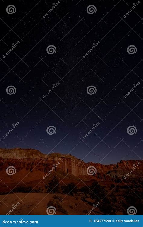 Desert Stars On Moonlit Night Stock Photo Image Of Utah Night 164577590