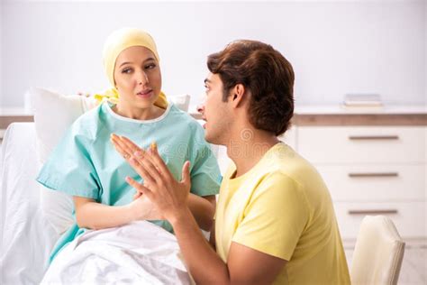 The Husband Looking After Wife In Hospital Stock Image Image Of Health Medicine 141124227