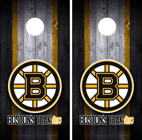 Boston Bruins Cornhole Wrap Decal Stickers Vinyl Gameboard Etsy