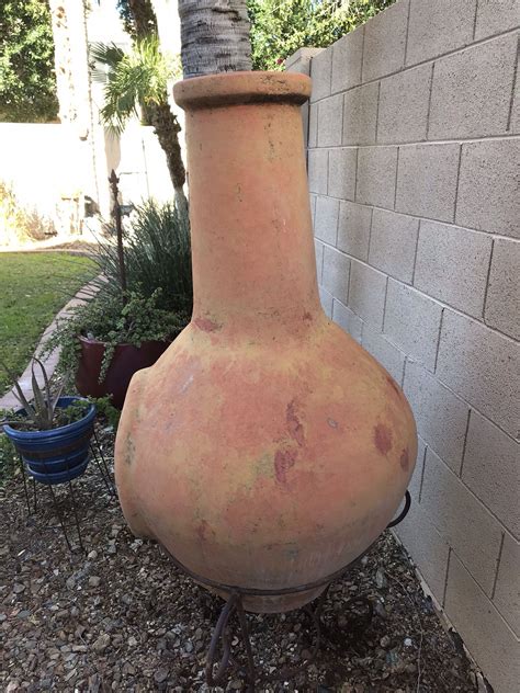 Large Colima Clay Outdoor Wood Burning Chiminea For Sale In Phoenix Az