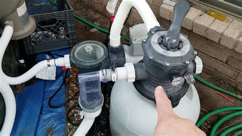 Intex External Pump With Sand Filter And Ultimate Salt Water System Youtube