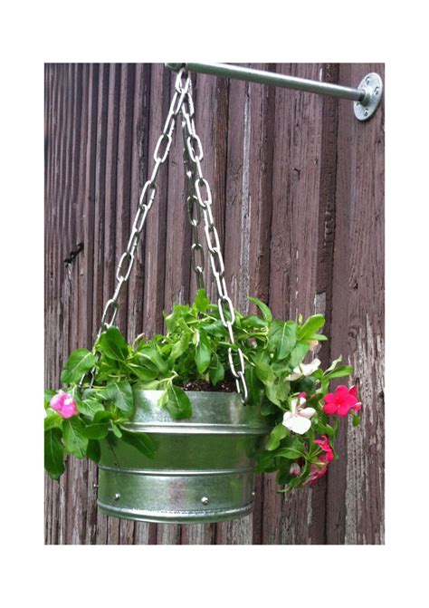 Galvanized Planters Galvanized Metal Hanging Planters Hanging