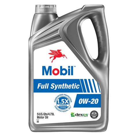 Mobil Full Synthetic 0w 20 Engine Oil 5 Quart