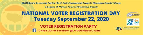 National Voter Registration Day Voter Registration Party Mylo