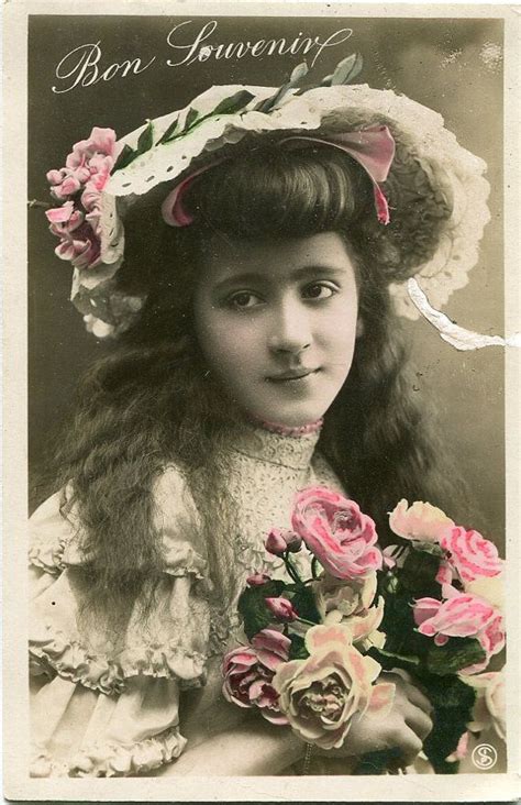 Vintage Little Girl Photos French Postcard Photo