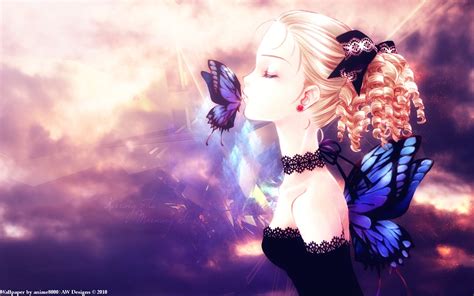 Anime Butterfly Fairy Hd Wallpaper Background Image 1920x1200