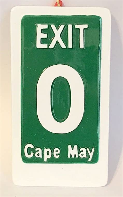Exit 0 Cape May Sign Ornament Winterwood Gift Christmas Shoppes