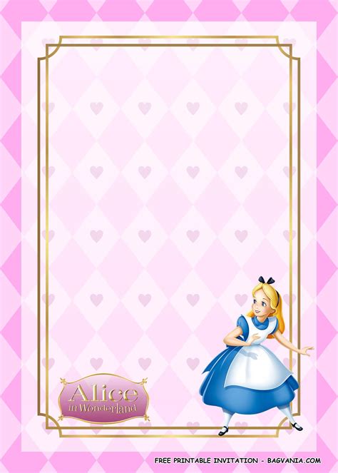 Alice In Wonderland Printable Template Printable Templates Free