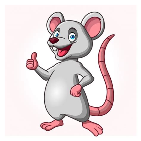 A Cartoon Rat Or Mouse Is Standing Up Giving A Thumbs Up