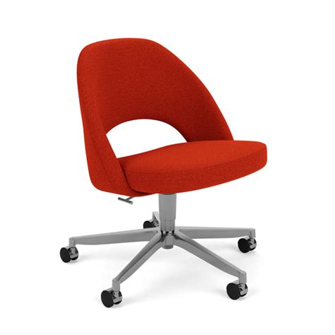 Knoll Saarinen Executive Side Chair 5 Star Base With Castors 2modern