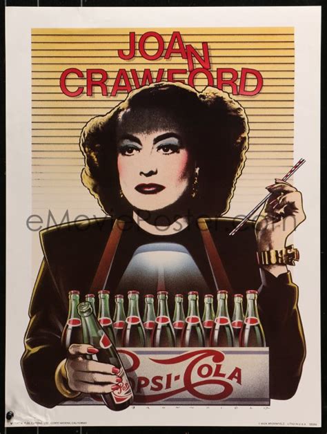 2y0444 Joan Crawford 18x24 Commercial Poster 1980s