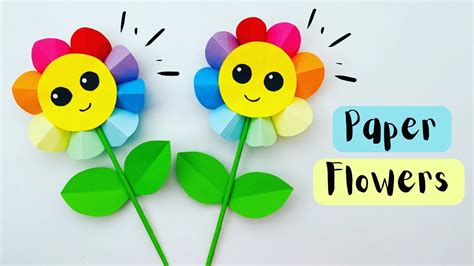 How To Make Easy Paper Flowers For Kids Nursery Craft Ideas Paper