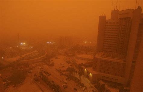 Dust Storm Hits Several Places In Iraq Cancels Flights Iraqi News