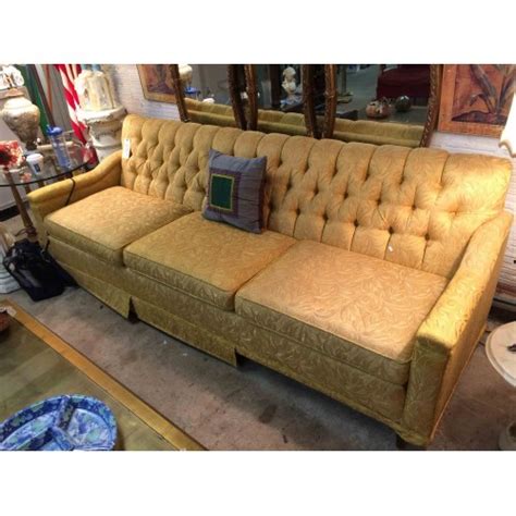 Tufted Gold 60s Sofa