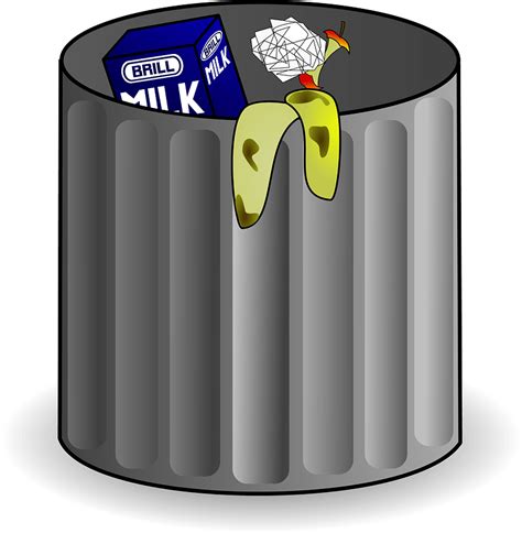 Trash Can With Trash In It Clipart Free Download Transparent Png