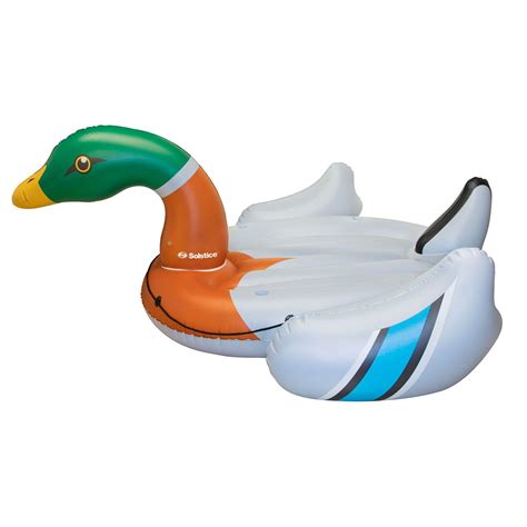 Solstice Swimline Giant Mallard Duck Inflatable Ride On Lake Pool Float