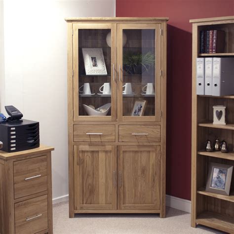 Homestyle Opus Oak Display Cabinet With Cupboard Casamo Love Your Home