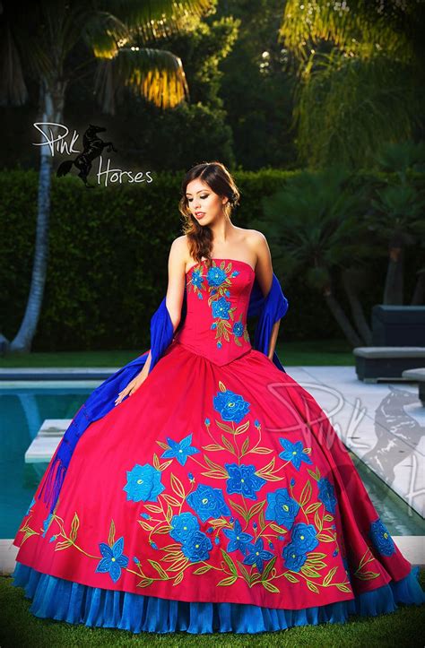 New Arrival 2017 Red Blue Quinceanera Dresses Ball Gown With Embroidery