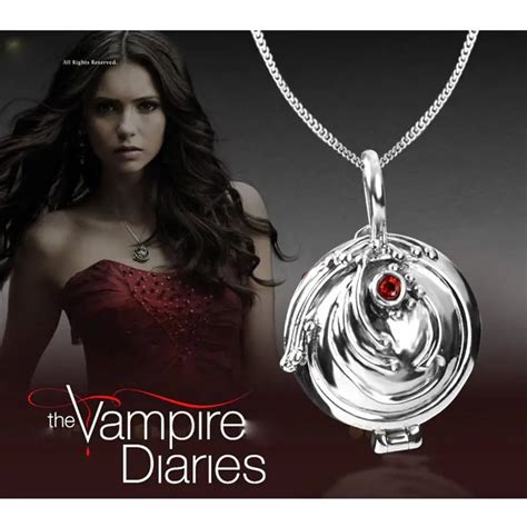925 Silver The Vampire Diaries Necklace Elena Verbena Necklace Locket