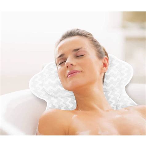 D Mesh Bath Pillow Spa Pillow Head Rest For Hot Tub Bathtub W Suction Cup US EBay