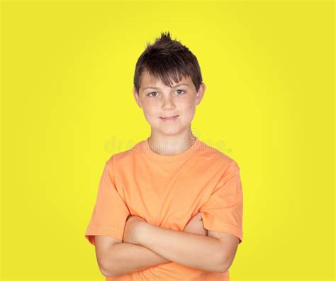 Smiling Boy With Arms Crossed Stock Photo Image Of Eyes Expression