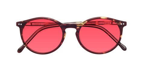 tortoise clear narrow wayfarer acetate tinted sunglasses with pink sunwear lenses echo