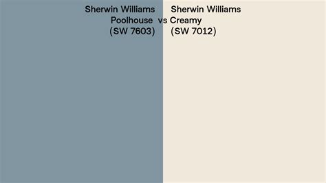 Sherwin Williams Poolhouse Vs Creamy Side By Side Comparison