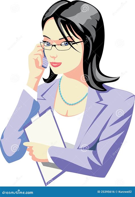 Office Manager Stock Vector Illustration Of Contact 25395616