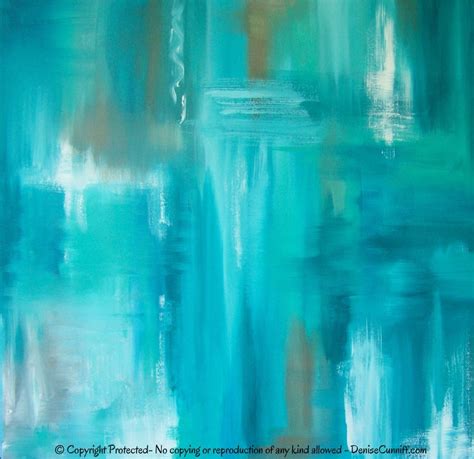 Teal Abstract Painting Canvas Art Large Wall Art Home