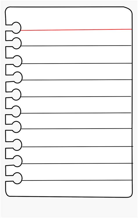Notebook Page Clipart Black And White Hd Png Download Transparent