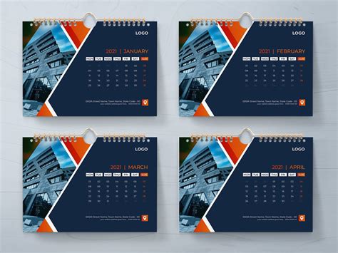 2021 Desk Calendar Design Template Uplabs