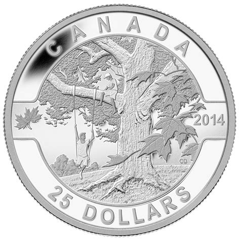 2014 1 Oz Fine Silver Coin O Canada Under The Maple