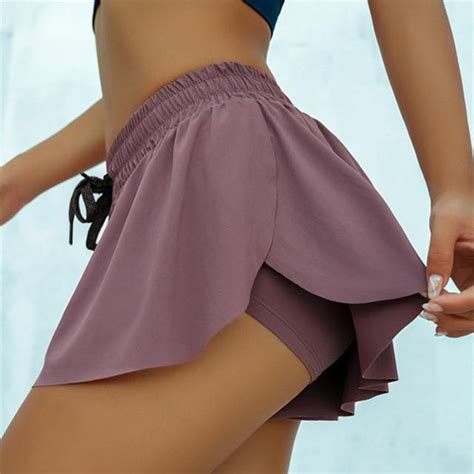 Women S Flowy Fitness Shorts With Built In Spandex Keiki Etsy