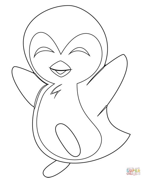 Free Cute Penguin Coloring Pages Printable Download Free Cute Penguin