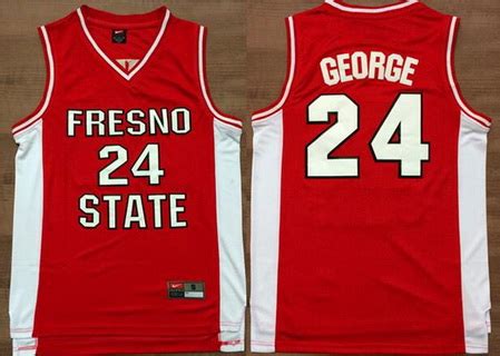 George's education society & built. Men's Fresno State Bulldogs #24 Paul George Red College ...