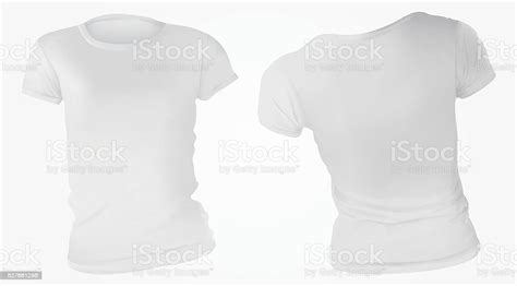 Women White Tshirt Design Template Stock Illustration Download Image Now Females Template