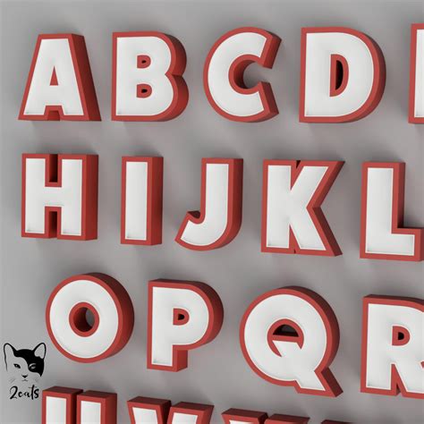 3d File Font Nameled Superman Alphabet Create All Words In Led
