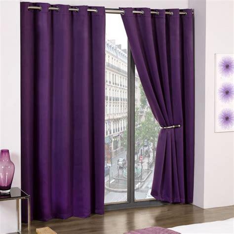 Cali Woven Blackout Eyelet Curtains Amethyst Purple Tonys Textiles