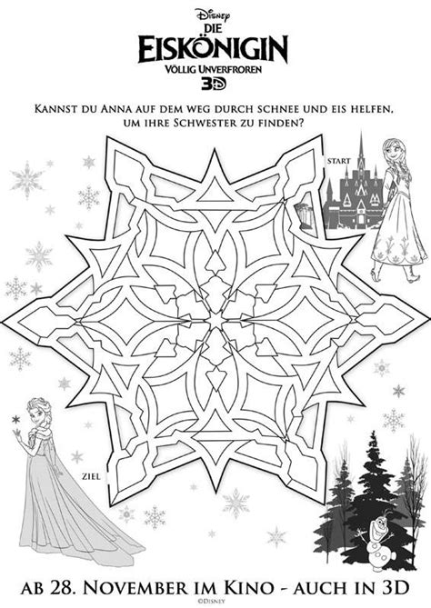 Kostenlose ausmalbilder in einer vielzahl von themenbereichen, zum ausdrucken und anmalen. Ausmalbild Labyrinthe für Kinder: Die Eiskönigin - Anna ...