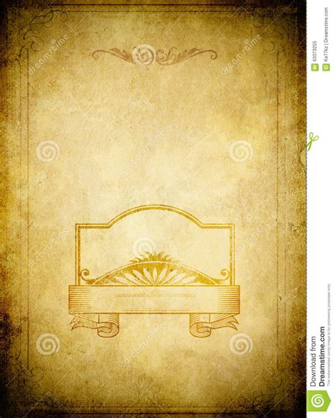 Old Grunge Paper Background With Old Fashioned Frame Stock Image