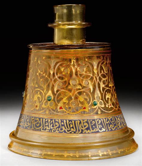 Türk Memluklu Kandil 14 Yy Candlesticks Antique Perfume Bottle Mamluk