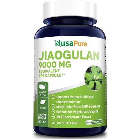 NusaPure Jiaogulan Mg Veggie Capsules Extract